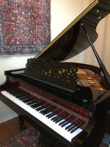 Students love the looks of this neo-Romantic era grand piano.